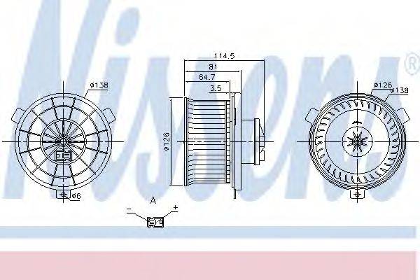 NISSENS 87203 Вентилятор салона