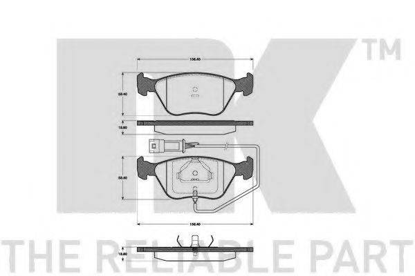 NK 222552 Комплект тормозных колодок, дисковый тормоз