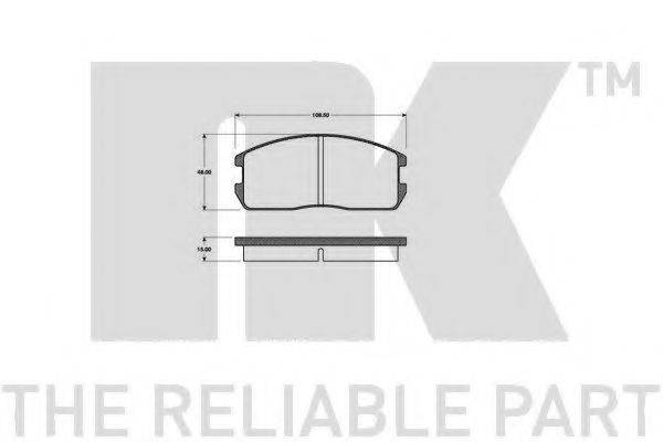 NK 223003 Комплект тормозных колодок, дисковый тормоз