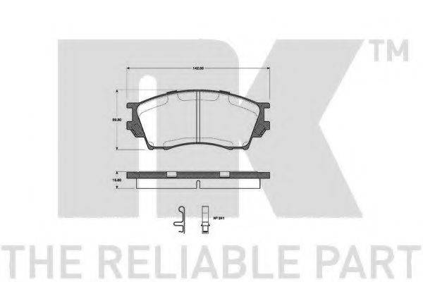NK 223236 Комплект тормозных колодок, дисковый тормоз