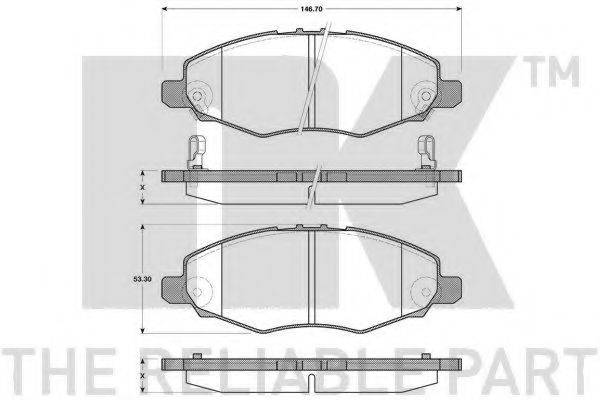 NK 224590 Комплект тормозных колодок, дисковый тормоз