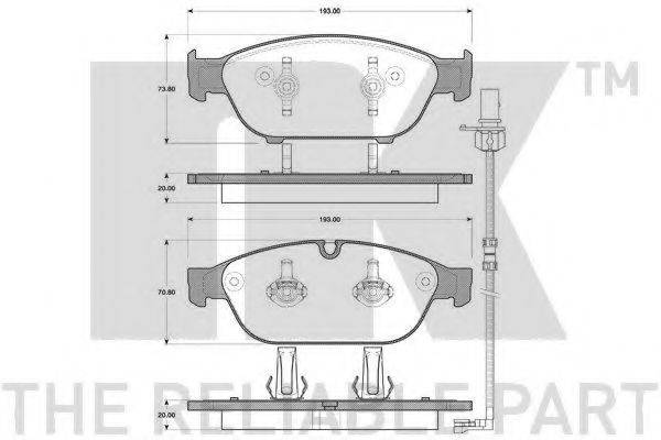 NK 2247103 Комплект тормозных колодок, дисковый тормоз