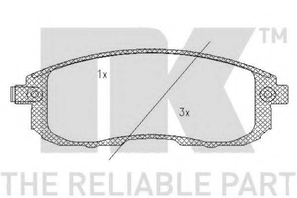NK 225222 Комплект тормозных колодок, дисковый тормоз