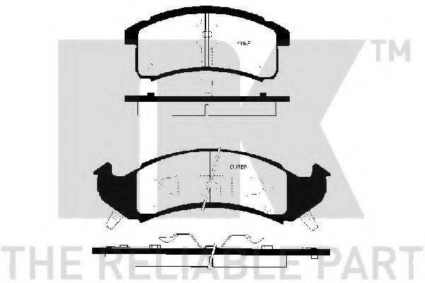 NK 229213 Комплект тормозных колодок, дисковый тормоз