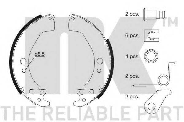 NK 2737649 Комплект тормозных колодок