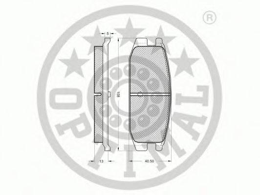 OPTIMAL 9442 Комплект тормозных колодок, дисковый тормоз