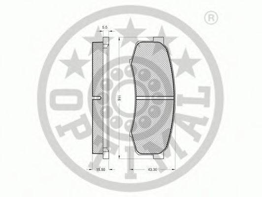 OPTIMAL 9863 Комплект тормозных колодок, дисковый тормоз