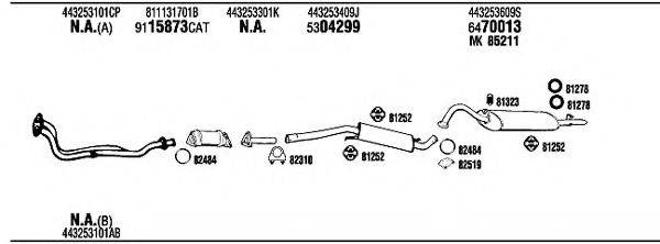WALKER AD62149 Система выпуска ОГ
