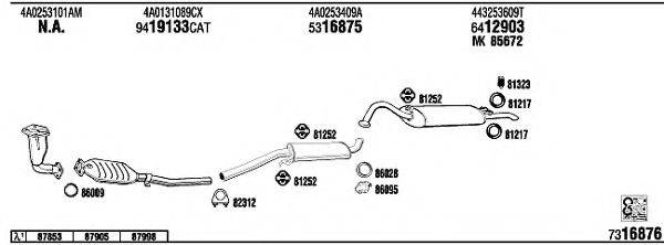 WALKER AD62179 Система выпуска ОГ