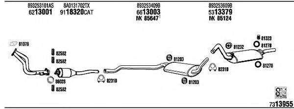 WALKER AD80096 Система выпуска ОГ