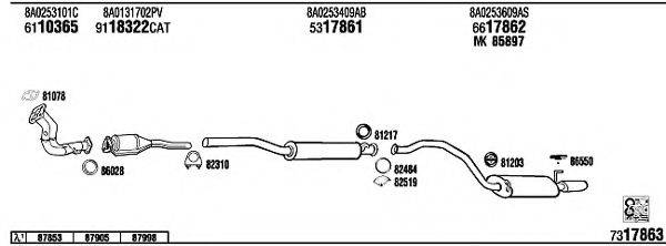 WALKER AD80441 Система выпуска ОГ