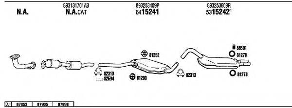 WALKER AD90015 Система выпуска ОГ