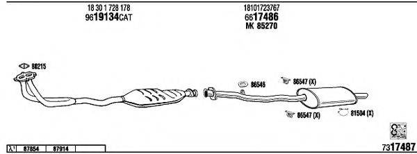 WALKER BW31608 Система выпуска ОГ