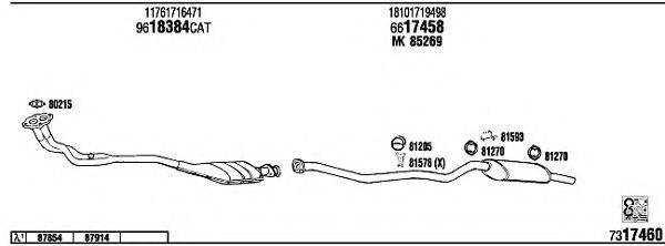 WALKER BW31611 Система выпуска ОГ