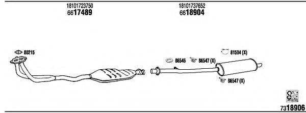 WALKER BW31617 Система выпуска ОГ
