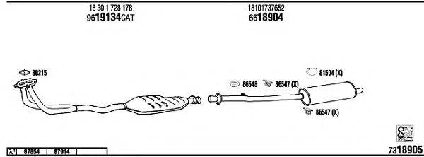 WALKER BW31634 Система выпуска ОГ