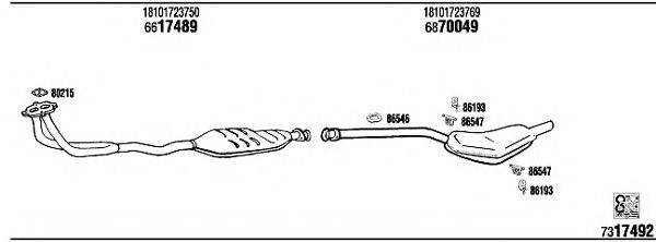 WALKER BW31810 Система выпуска ОГ