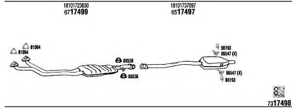 WALKER BW32009 Система выпуска ОГ