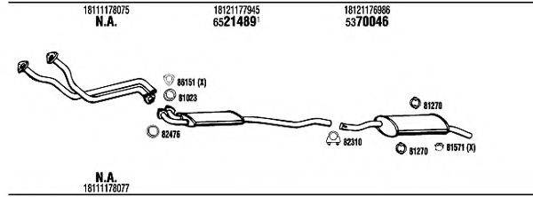 WALKER BW32401 Система выпуска ОГ