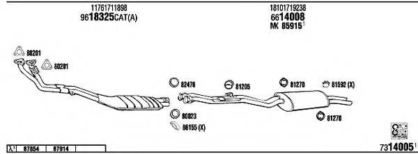WALKER BW32512B Система выпуска ОГ