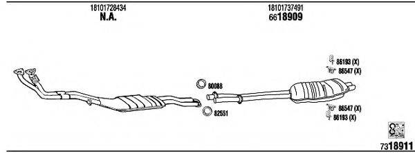 WALKER BW32521 Система выпуска ОГ