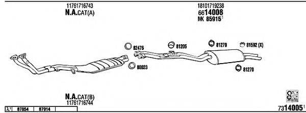 WALKER BW32540 Система выпуска ОГ