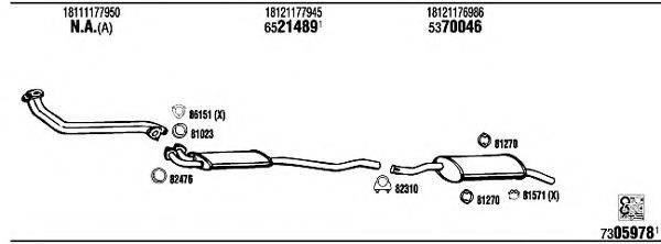 WALKER BW40130B Система выпуска ОГ