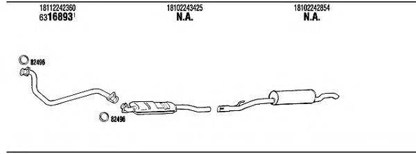 WALKER BW52402 Система выпуска ОГ