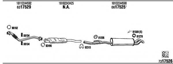 WALKER BW52515 Система выпуска ОГ