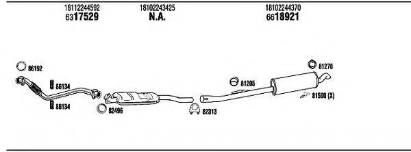 WALKER BW52526 Система выпуска ОГ