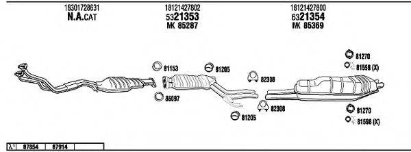 WALKER BW52543 Система выпуска ОГ