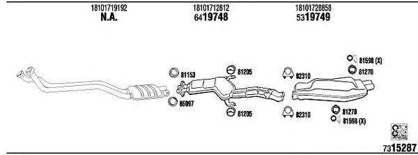WALKER BW53004 Система выпуска ОГ