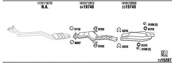WALKER BW53502 Система выпуска ОГ