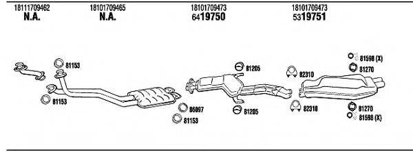 WALKER BW70115 Система выпуска ОГ
