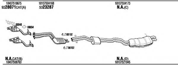 WALKER BWH15450A Система выпуска ОГ