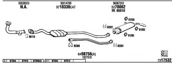 WALKER CI15033 Система выпуска ОГ