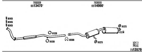 WALKER FI61145 Система выпуска ОГ