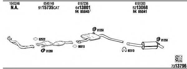 WALKER FO31174A Система выпуска ОГ