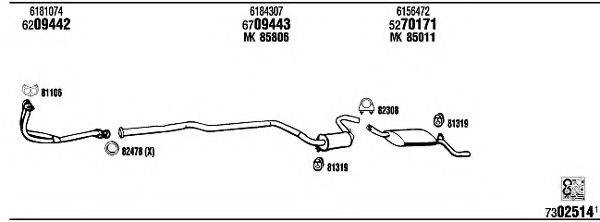 WALKER FO31259A Система выпуска ОГ