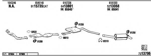WALKER FO56030B Система выпуска ОГ