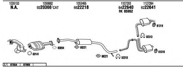 WALKER FO60073 Система выпуска ОГ