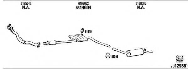 WALKER FO60349 Система выпуска ОГ