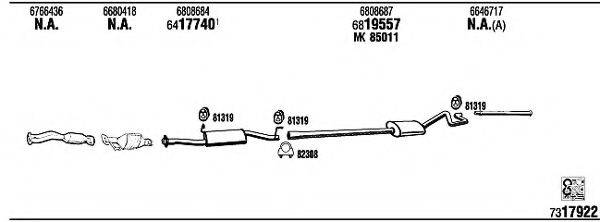 WALKER FO80550 Система выпуска ОГ