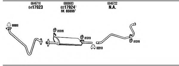 WALKER FO80557 Система выпуска ОГ