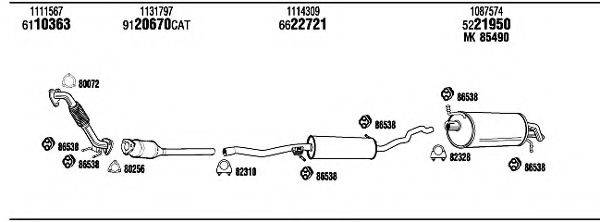 WALKER FOH14797 Система выпуска ОГ