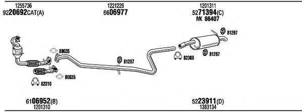 WALKER FOK26670 Система выпуска ОГ