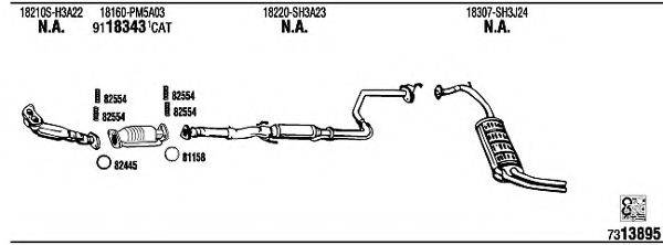 WALKER HO61025 Система выпуска ОГ