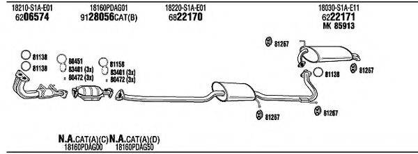 WALKER HOH14411 Система выпуска ОГ