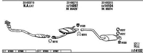 WALKER MB19007 Система выпуска ОГ