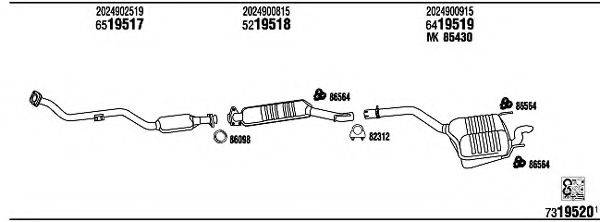 WALKER MB22007 Система выпуска ОГ